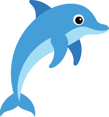 dolphin vector illustration isolated on white background