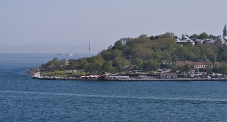 Naklejka premium Topkapi Palace before Marmara sea, Istanbul, Turkey