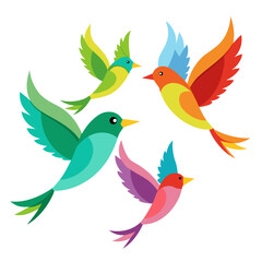 birds flying sky