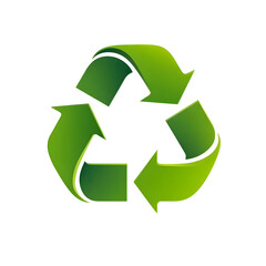 Obraz premium Green Recycling Symbol on Transparent Background representing Environmental Sustainability and Waste Management