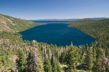 Fallen Leaf Lake and Lake Tahoe from the Lily Lake trail