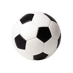 Fototapeta premium Classic 3D Black and White Soccer Ball Transparent Background