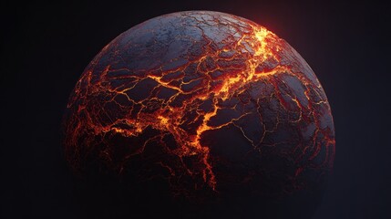 Molten planet illustration