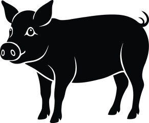 Fototapeta premium pig on white background.eps