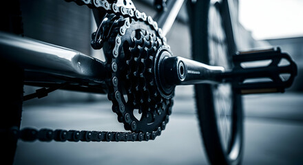 Bicycle drivetrain close up