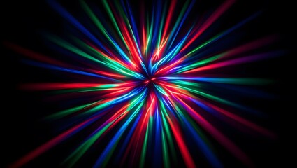 3D Colorful Light Burst Explosion