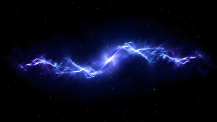 3D Electric Blue Energy Waves