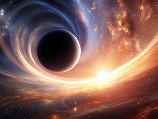 Obraz premium cosmic vortex planet