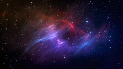 3D Vibrant Nebula in Deep Space
