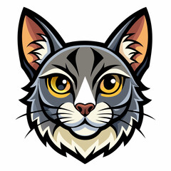 Fototapeta premium vector illustration of a cat heat.