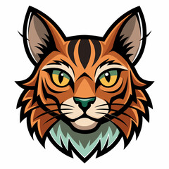 Fototapeta premium vector illustration of a cat heat.