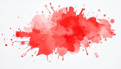Abstract Red Watercolor Splash Background