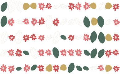 Seamless floral pattern with elegant hand-drawn flowers, ideal for fabric, wallpaper, and packagin