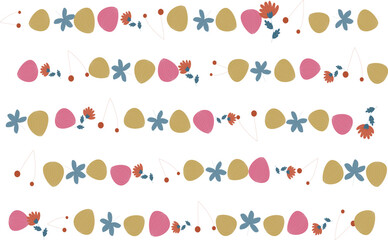 Seamless floral pattern with elegant hand-drawn flowers, ideal for fabric, wallpaper, and packagin