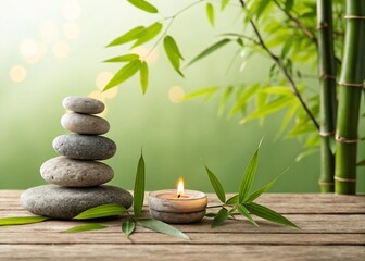 Obraz premium zen stones and bamboo