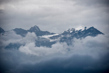 clouds over the mountains
