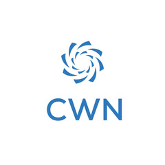 Obraz premium CWN logo design on white background.