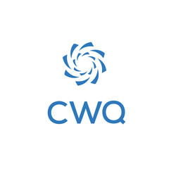 CWQ logo design on white  background.