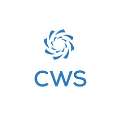 CWS logo design on white  background.
