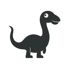 Cute Dinosaur Vector Silhouette Outline