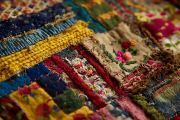 whimsical handmade quilt illustration