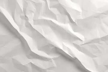 Obraz premium Wrinkled White Paper Poster Surface Showing Fold Lines and Glue Residue, Ideal for Textures and Mockups