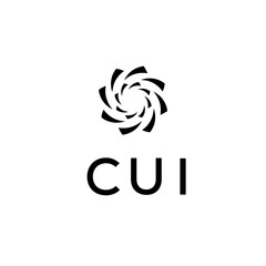 CUI logo design on white  background.