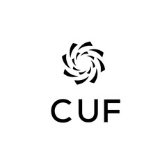 Obraz premium CUF logo design on white background.