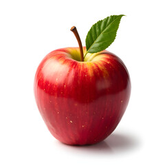 red apple isolated on white