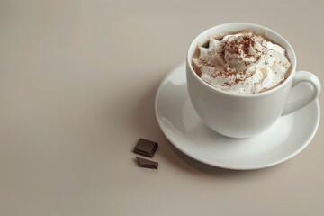 Premium Quality Image of a Cup of Coffee with a Hot Chocolate on it