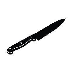 knife isolated on white background, Kitchen Knife Vector Collection, Chef Knife Vector Illustration