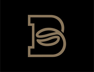 Coffee logo letter b © MuhsonDollar