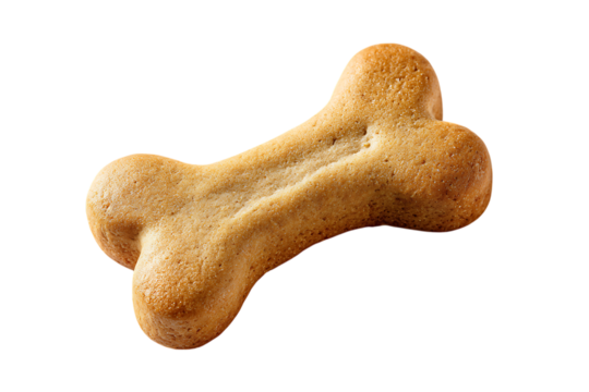 Single dog biscuit in bone shape.