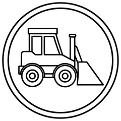 Naklejka premium Loader Icon for Logistics Construction and Heavy Machinery Design Concepts