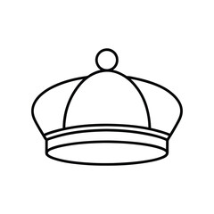 Naklejka premium crown hat line art