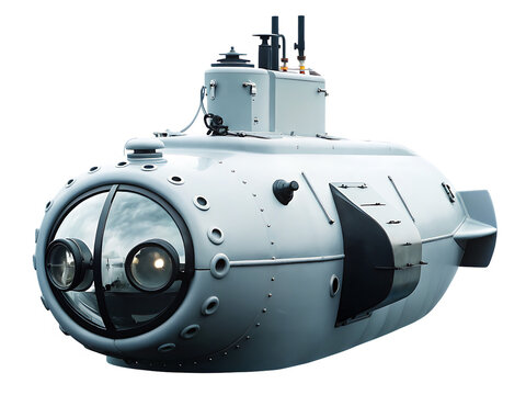 miniature submarine mini submarine isolated on white background PNG, AI GENERATED