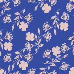 multicolor exotic hand drawn floral seamless pattern