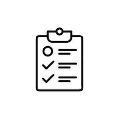 Fototapeta premium Checklist icon with circle checkmarks horizontal lines on a vector