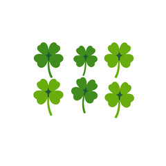 Four Leaf Clover Illustration-Lucky Shamrock Clipart for St Patricks Day-Green Clover Graphics-Ireland Symbols-Good Luck Charm-Irish Culture-Festive Decor-St Patricks Day Design Element