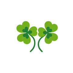 Lucky Charms Four Leaf Clover Clipart-St Patricks Day Green Shamrocks Illustration-Irish Symbols of Good Fortune-Vector Art for Celebration Designs