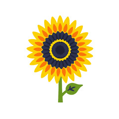 Vibrant Sunflower Graphic-Cheerful Summer Flower Illustration-Bright and Colorful Floral Design-Nature Inspired Art Print-Botanical Clipart-Sunny Yellow Sunflower Art