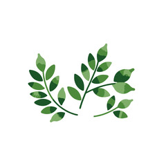 Watercolor Green Leaves Illustration-Botanical Art Print-Nature Inspired Design-Fresh Foliage Artwork-Leafy Branch Clipart-Eco Friendly Decor-Minimalist Greenery Image