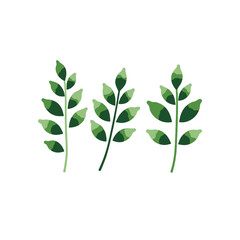 Watercolor Green Leaves Illustration-Botanical Spring Foliage Design-Nature Inspired Art Print-Leafy Branch Decor-Eco Friendly Decoration-Plant Motif Graphic