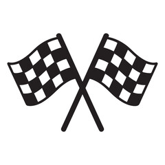Crossed Checkered Flags Symbolising a Racing Finish
