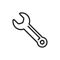 Outline wrench tool on with a hexagonal socket end spanner repair