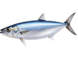 Fototapeta premium Whole Fresh Batashi Fish with Slender Silvery Body, isolated on a transparent background