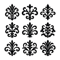 Ornament silhouette vector  illustration Design on white background