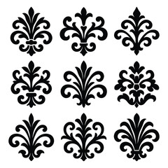 Ornament silhouette vector  illustration Design on white background