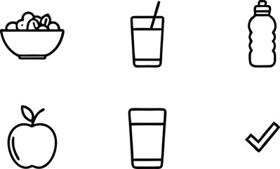 Healthy Food Icons for Nutrition and Wellness Apps. High Quality Healthy Food Icons for Digital and Print Designs. Modern Healthy Food Icons for Fitness and Diet Projects. Professional Healthy Food