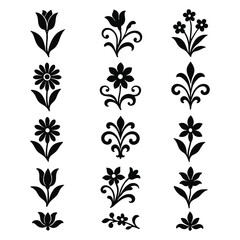 Ornament silhouette vector  illustration Design on white background